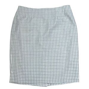 LE SUIT Size 10P 10 Petite Black White Checked Straight Pencil Skirt NWT